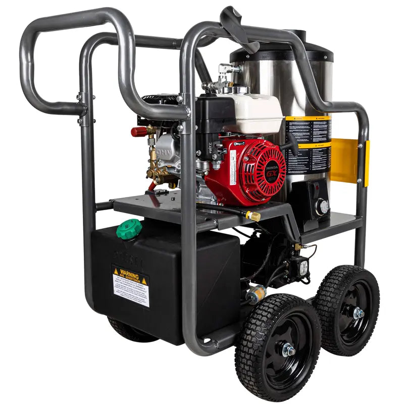 BE HW2765HG Portable Honda Hot Water Direct Drive Gas Pressure Washer 2700 PSI 2.8 GPM Diesel Burner