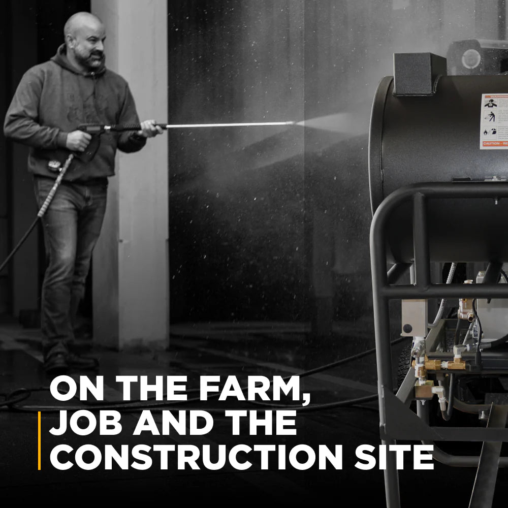 BE 3500psi 8.0gpm Kohler All Diesel Hot Water Pressure Washer Stationary Skid