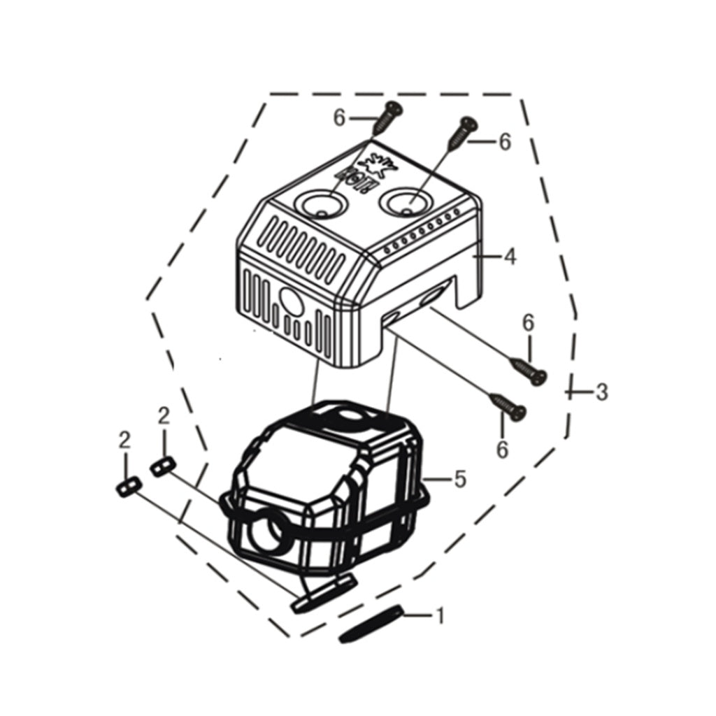 Muffler Assembly - Powerease 225CC 85.571.011