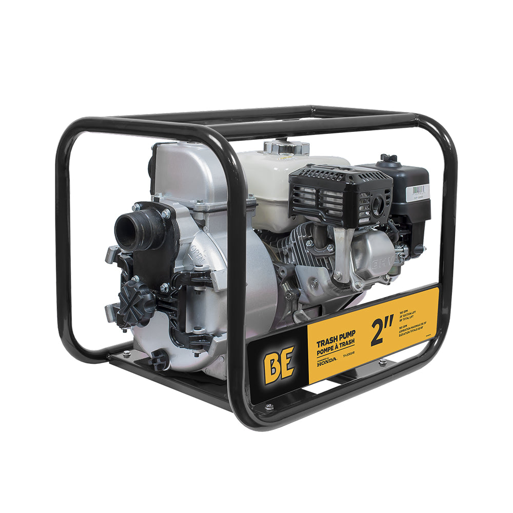 BE TP-2065HR 2 Inch Full Trash Pump 180 GPM Honda GX200