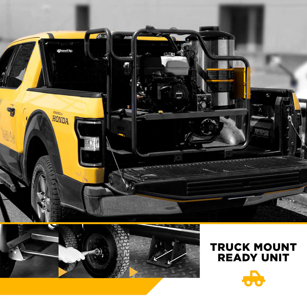 BE 4000psi 4.0gpm Honda Gas Hot Water Pressure Washer Diesel Burner Mobile Frame