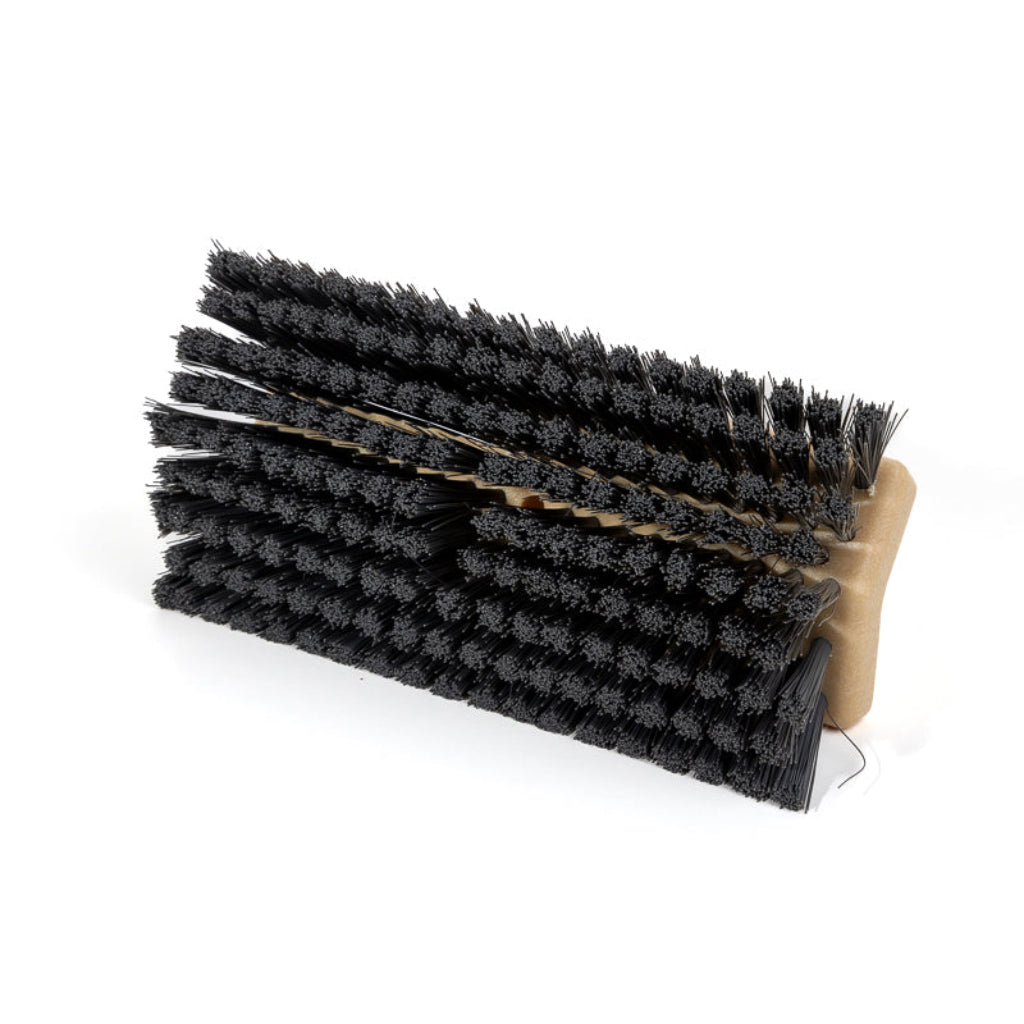 Grey Stiff Angled Polypropylene Flow-Through Brush for Roof Moss Removal and Deck Scrub