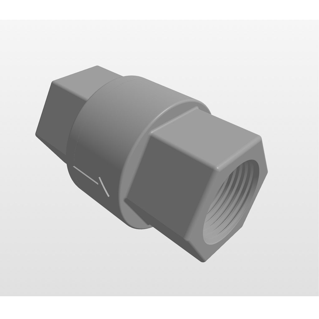 Check Valves Compact Harsh Chemical Resistant Poly Plastic Series 125 PSI