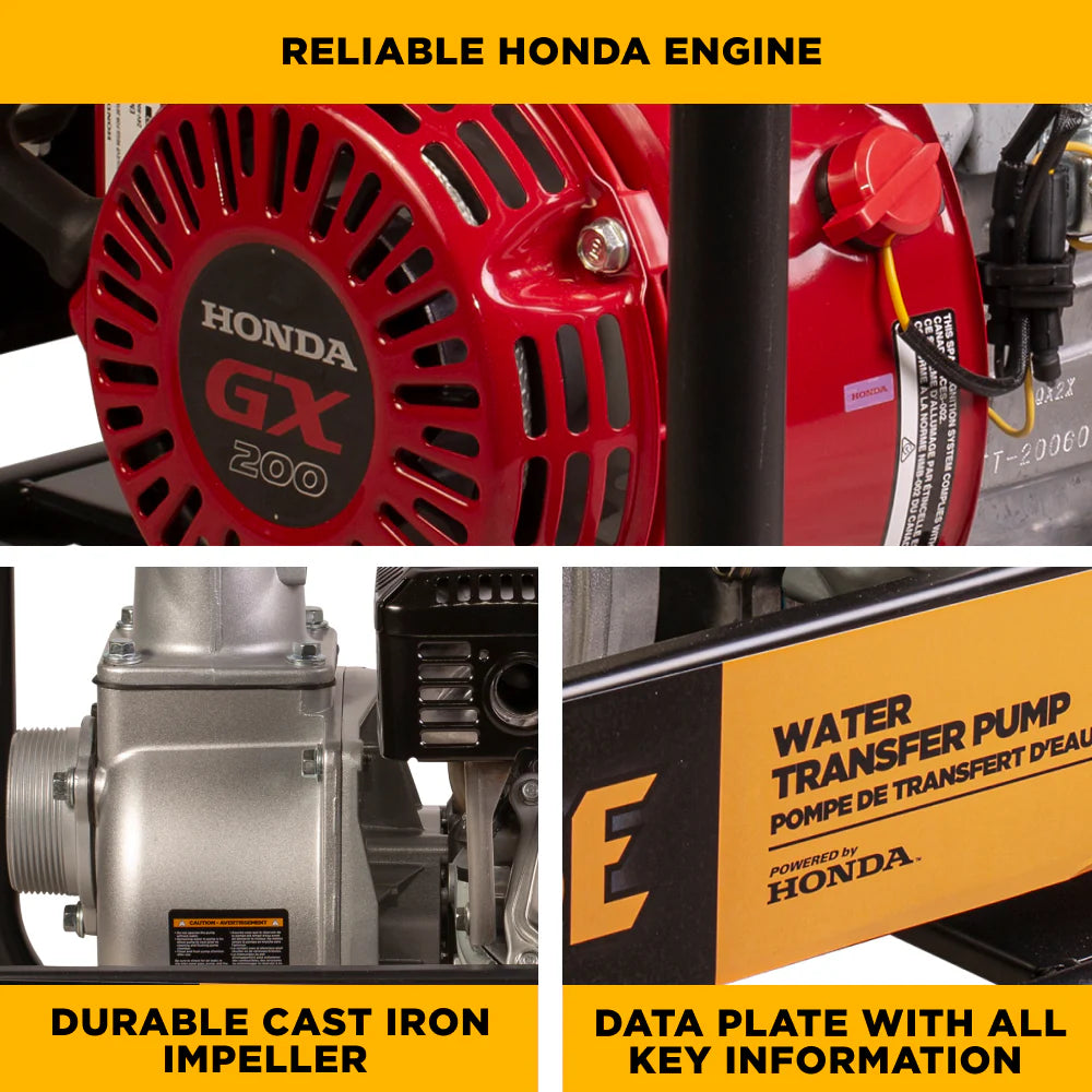 3&quot; BE WP-3065HL Honda Water Transfer Pump 264GPM