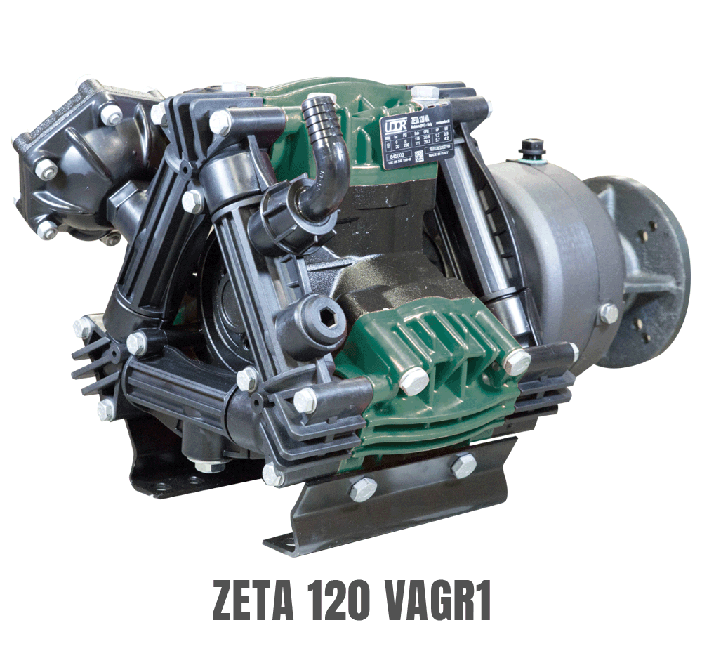 UDOR ZETA 120 Diaphragm Pump | 31 GPM @ 300 PSI | Plasticized Aluminum Heads | Ag & Industrial Sprayer Pump
