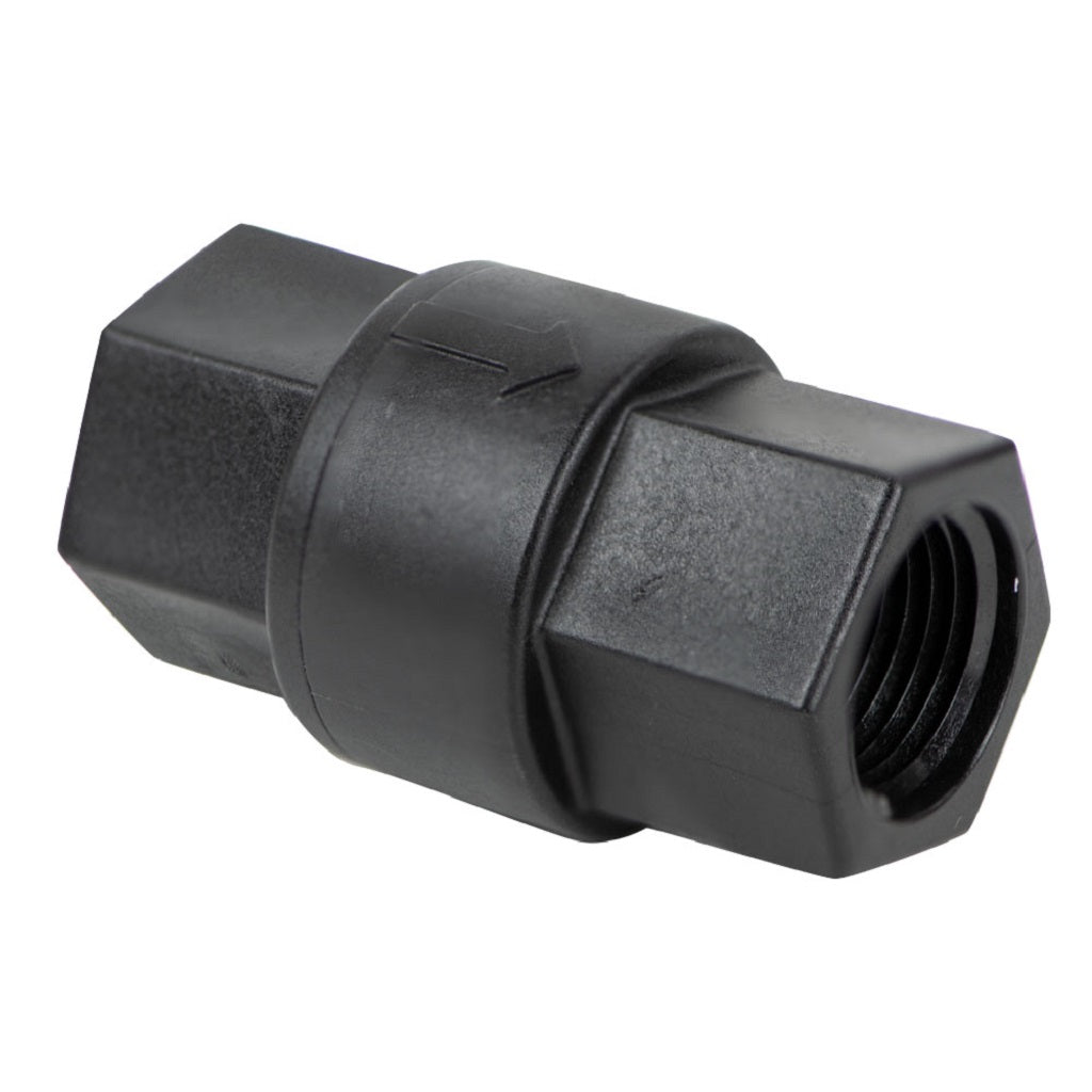 022210 Compact Poly Check Valve with FKM (Viton) Seals and 302 Stainless Spring