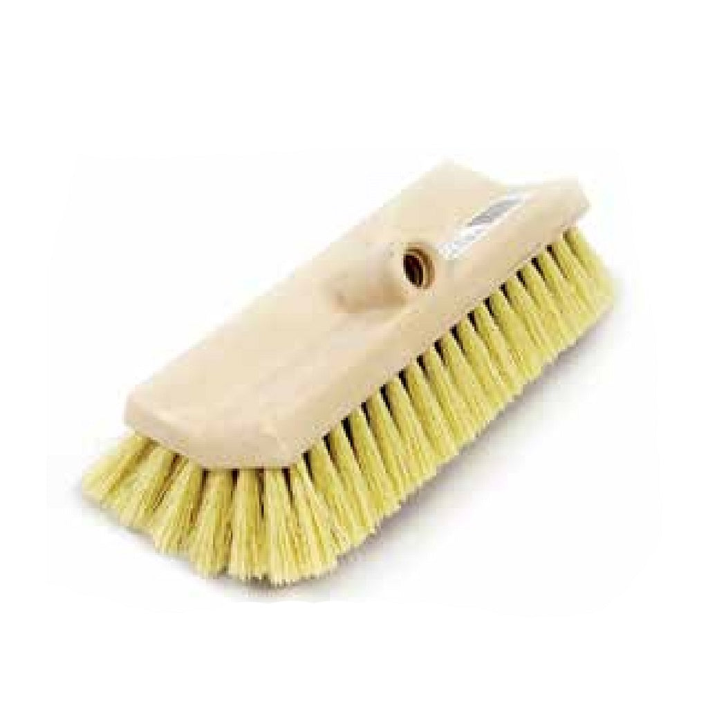 Deck Wash Angled Scrub Brush 10" Length Stiff Aggressive Bristle