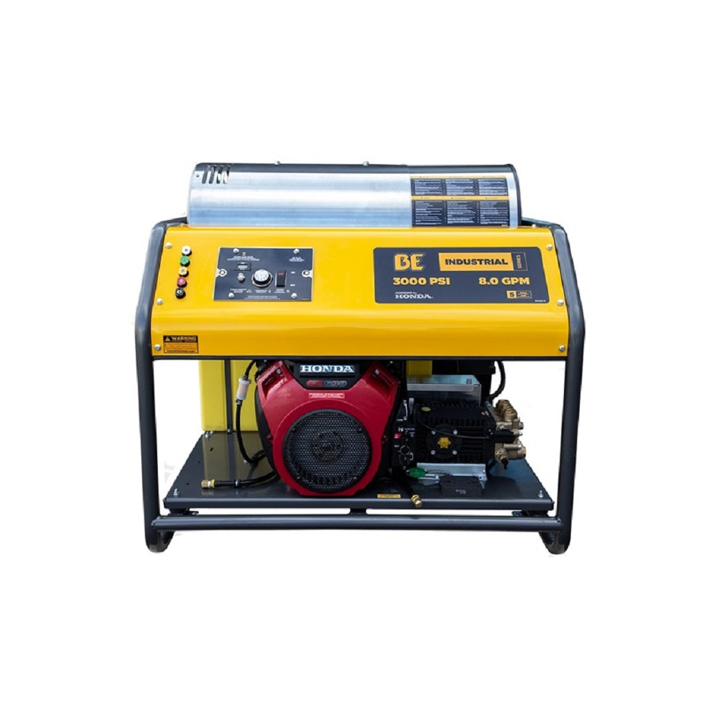 BE HW3524HG12V Honda Gas Hot Water Pressure Washer Diesel Burner Skid Frame 3500psi 5.6gpm General Pump