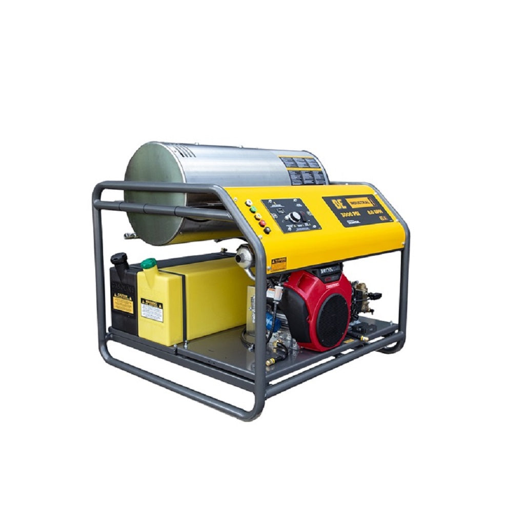 BE HW3524HG12V Honda Gas Hot Water Pressure Washer Diesel Burner Skid Frame 3500psi 5.6gpm General Pump