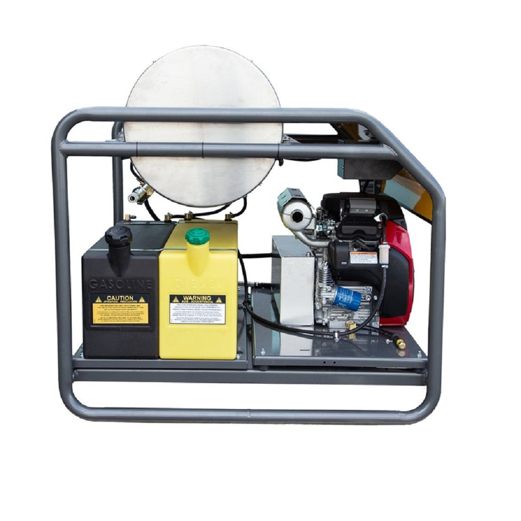 BE HW3524HG12V Honda Gas Hot Water Pressure Washer Diesel Burner Skid Frame 3500psi 5.6gpm General Pump