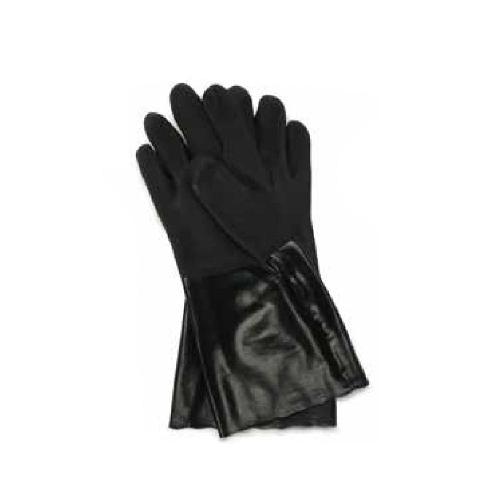Gant de travail industriel en PVC noir doublé de coton