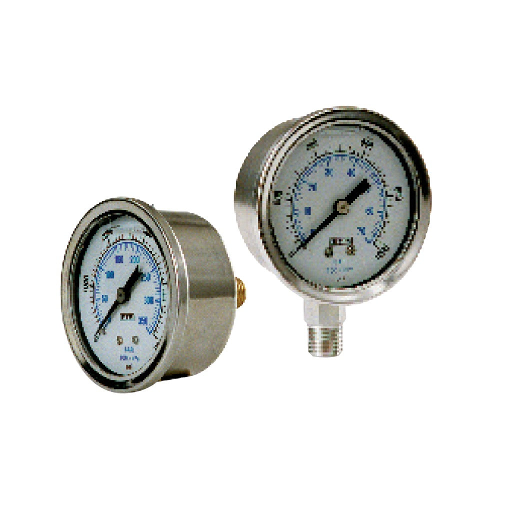 Manomètre rempli de glycérine liquide 1/4&quot; MPT
