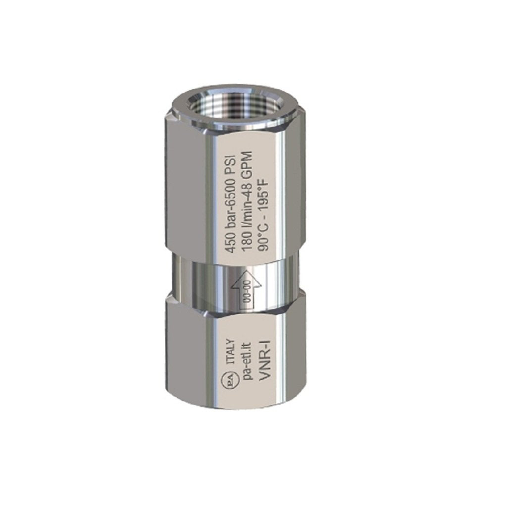 PA VNRI Clapet anti-retour en acier inoxydable haute pression 5800 psi